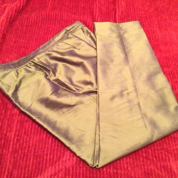 Vintage 90s Pant Suit - Silk Olive Green - Picture 5 of 12